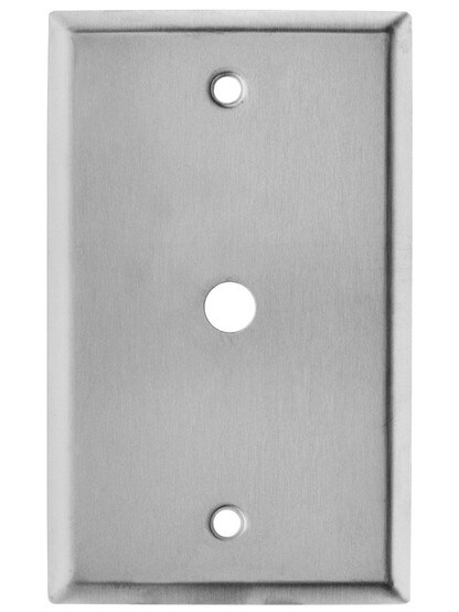 Classic Cable Jack Cover Plate In Stainless Brushed.